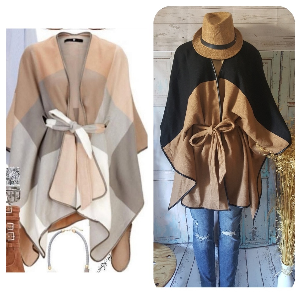 Poncho cardigan jacket